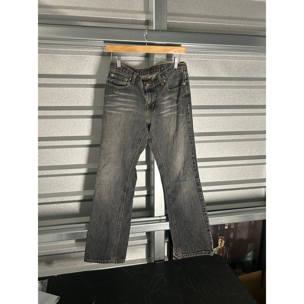 Vintage RL Polo Jeans Co Ralph Lauren Black Faded Denim Straight Y2K Streetwear